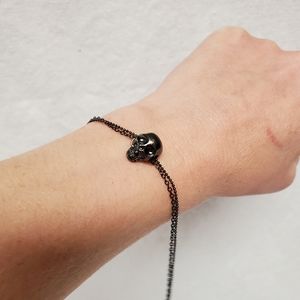 Black Skull Charm Bracelet